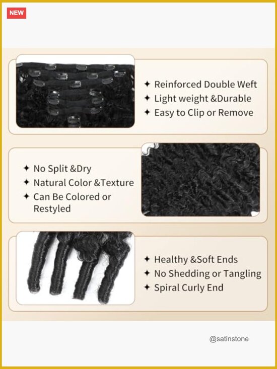 Burmese Curly Clip In Hair Extensions 14 Inch 120g 8 Pcs Set Human Hair